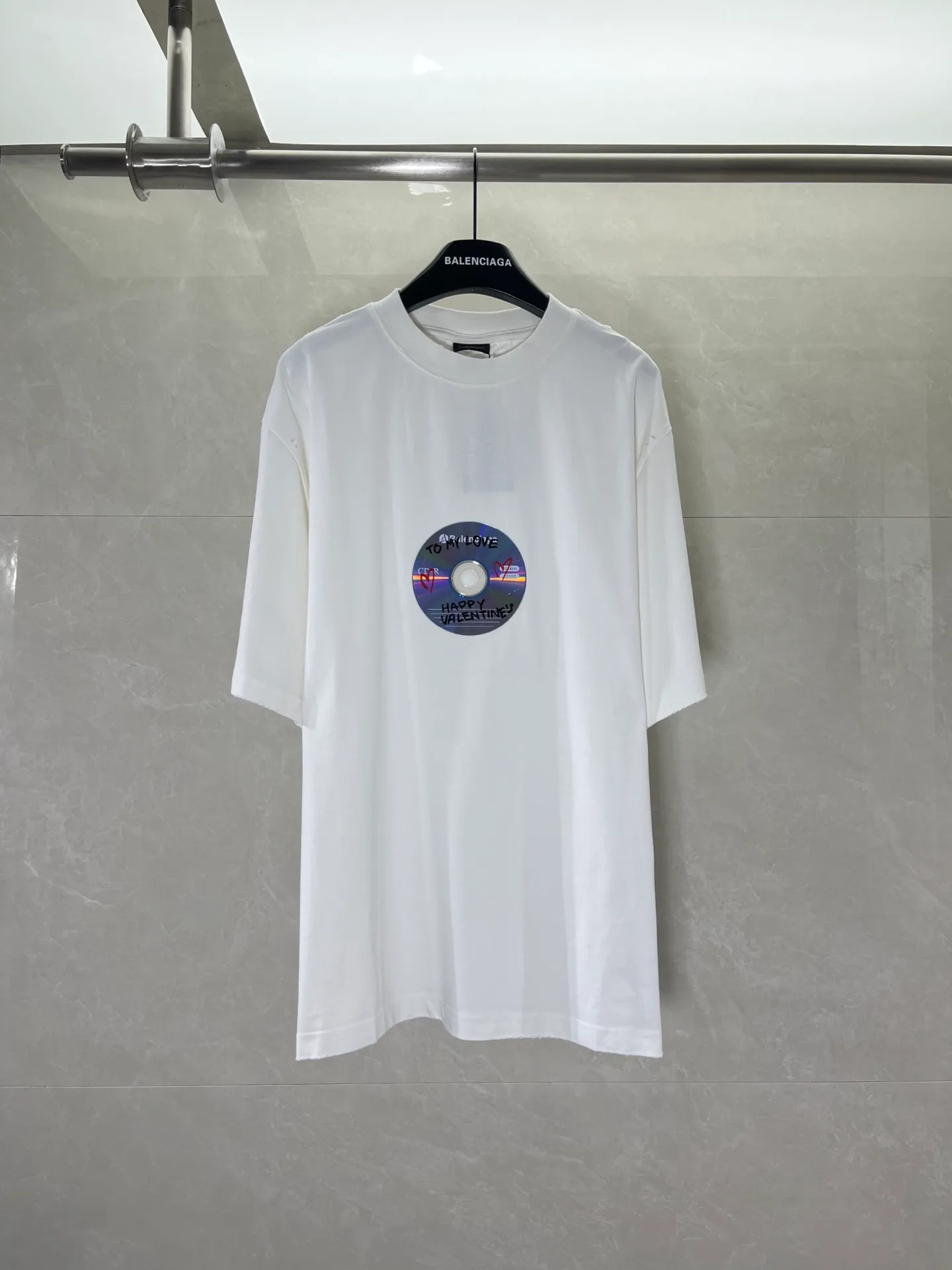 P100💰 -BALENCIAGA- CD . 300 . 。 175° 《》 》 Os Same Style ：Cream White Size：XS L 8004